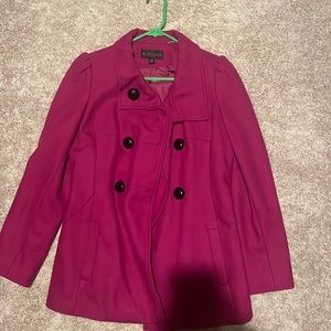 Fuchsia pea coat. Excellent condition. Smoke free house.